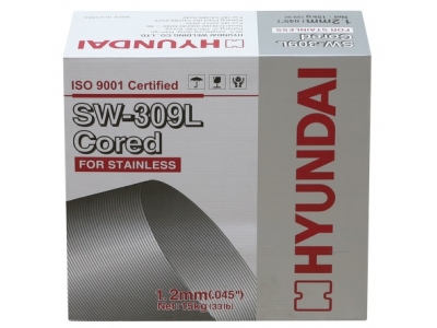 Dây hàn Inox lõi thuốc Hyundai- Hàn Quốc Inox SW-309L thích hợp dùng hàn cho thép Austenitic không gỉ (Inox) các loại như E304; E305, E308… đôi khi với chất lượng cơ tính tốt, độ bền và dẻo dai cao.